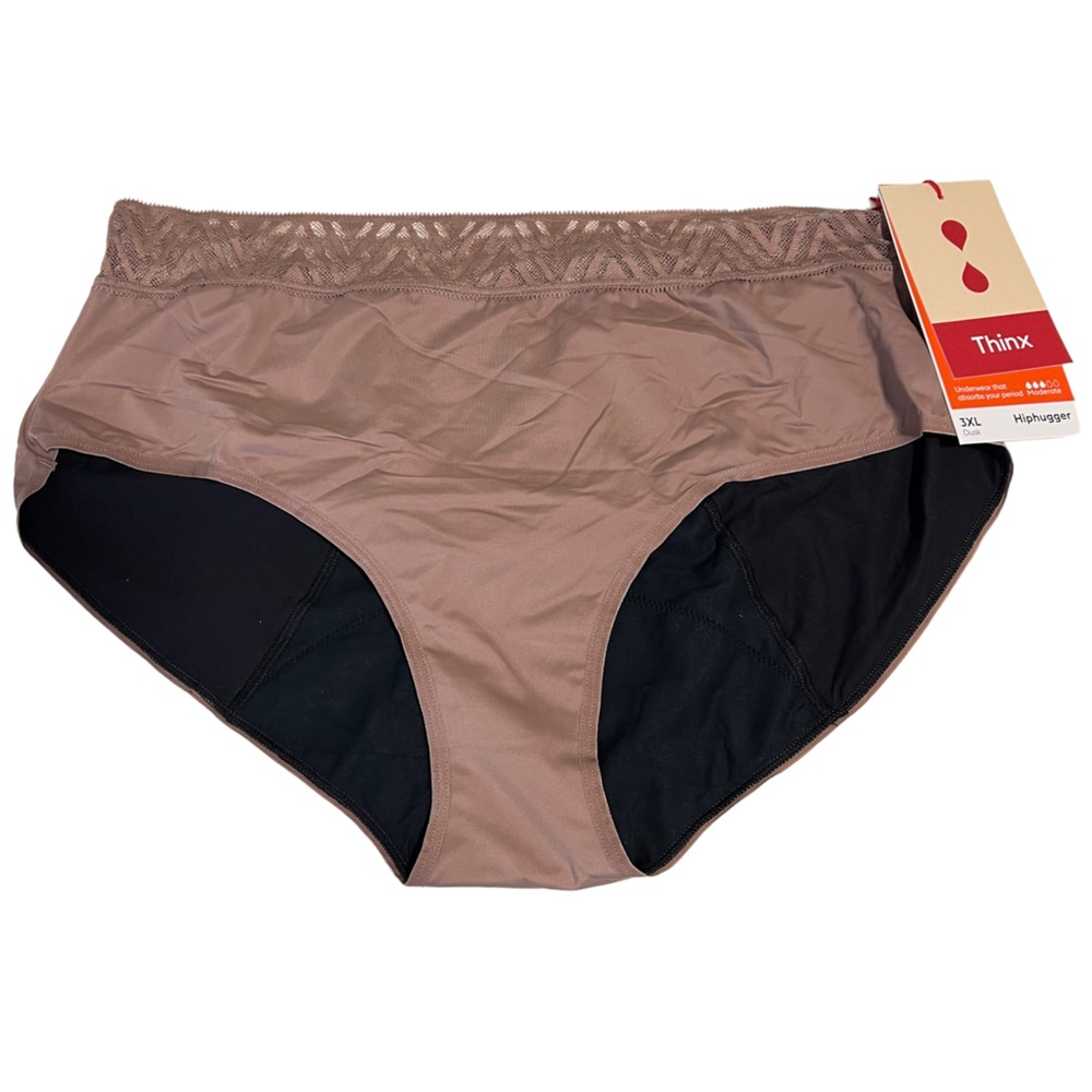 Thinx 3X Mauve hiphugger period underwear